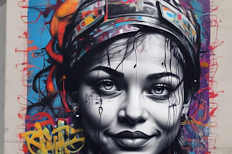 create graffiti pop art canvas designs and murals