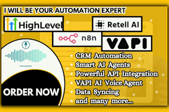 automate workflows with gohighlevel vapi ai, retell ai, n8n ai agent, jotform ai