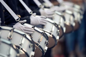 offer lessons for marching percussion at the beginner level