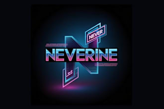 design your brand futuristic logo with neon cyberpunk branding designs