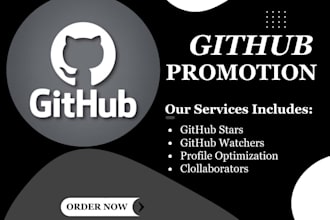 do organic github promotion for you to gain stars, fork, repo and traffic