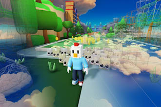 develop roblox game,full game creation,roblox modeling,3d design,scripting,icon