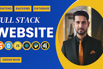 build full stack website development, front end backend developer