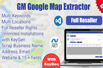 create google map data extractor software with your own brand
