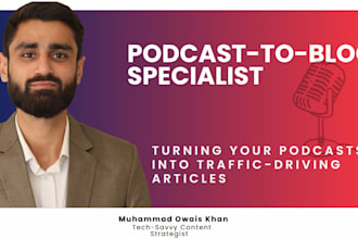 transform your podcast or video into SEO blog posts
