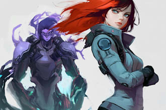 make unique character illustration concept art