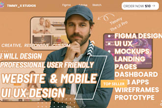 design professional figma website design UI UX design landing page home page ui