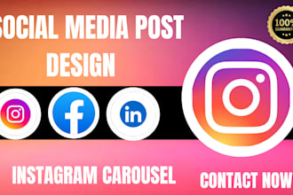 design a social media carousel ads instagram, facebook, linkedin instagram feed