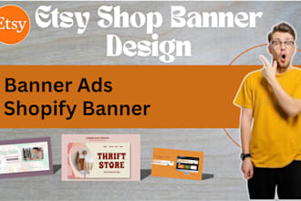 etsy shop banner design shopify banner etsy logo design