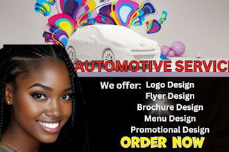 design automobile logo automobile branding car rental flyer automotive poster