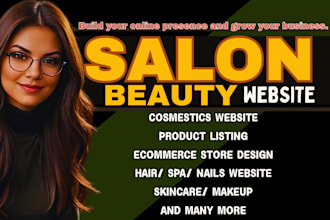 salon website spa beauty website cosmetics makeup website hair salon website