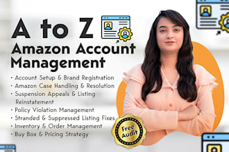 do a to z amazon account management as an expert amazon fba manager