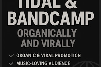 do track album tidal, bandcamp organic viral music track promotion