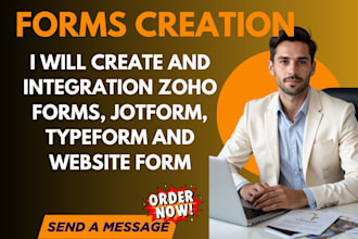 create and integrate zoho forms jotform typeform website form