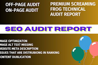 provide technical website seo audit report with and action plan