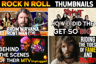 design the best rock n roll culture thumbnails for you