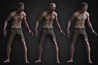 create aaa quality 3d character, ue5 rig, animate for games, optimized poly, uv