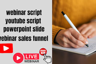 write perfect webinar script, powerpoint slides inspired by russell brunson