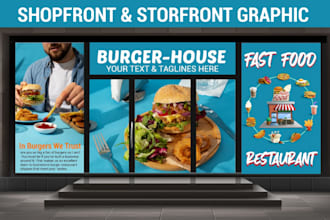 create eye catching shop front or storefront window graphics vinyl stickers