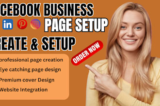 create and setup facebook business page, social media page setup, account set up