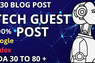 do tech guest post on  high da and high traffic websites