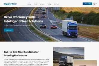 design trucking, cargo moving company website in wordpress