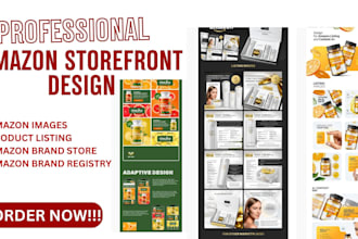 design custom amazon brand store storefront design setup product listing images