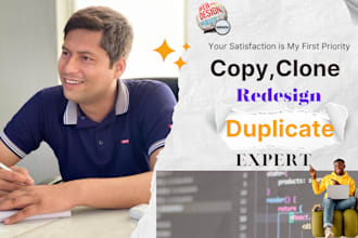 duplicate copy clone website or redesign wordpress website