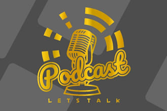 design a creative podcast logo design
