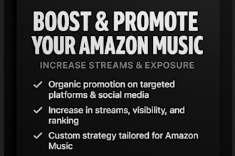 boost and promote your amazon music and increase amazon streamers