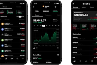 develop crypto tracking app, coin tracker website similar to blockfolio