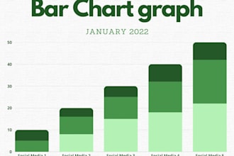 design clean bar charts and pie charts for reports and presentations