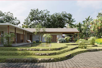 renovate 3d farmhouse design,3d cabin,cgi cottage,3d gazebo,shed,backyard render