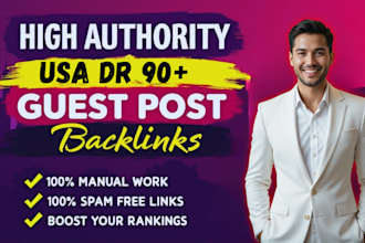 provide dr 90 usa guest post backlinks
