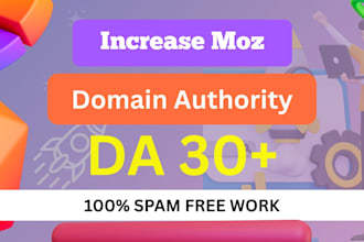 increase moz da 30plus using high quality SEO backlinks
