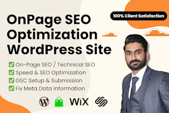 do onpage SEO optimization for wordpress wix shopify webflow