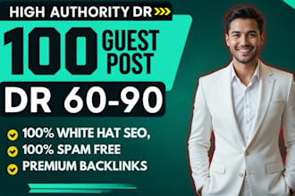 provide dr 90 guest post with premium dr 90 backlinks and link insertion