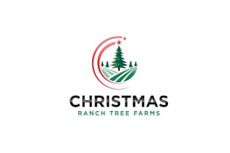 design modern christmas tree farm logo