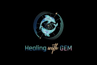 design a geometric unique dolphin medical logo