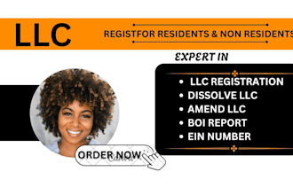 do US llc, amend llc, dissolve llc, itin, apply for ein, boi report