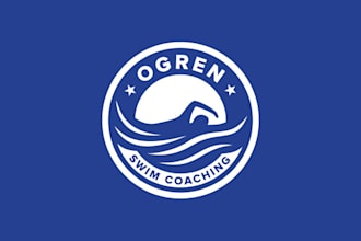 design icon intelligence swim coach logo