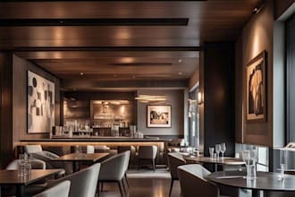 do realistic 3d virtual staging, restaurant décor, 3d lounge bar and rendering