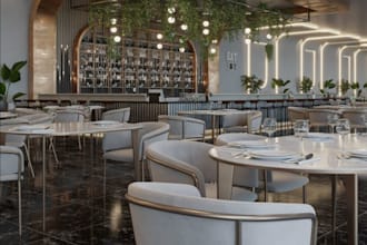 remodel 3d cafeteria, coffee shop, bbq bar, restaurant design,cgi hotel interior