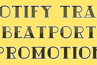spotify track and beatport promotion for 30 days to organic listeners worldwide