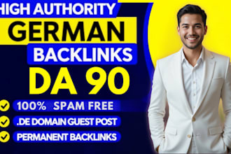 provide dr 90 german backlinks with quality website german link insertion