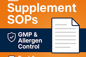 create allergen control or amazon compliance sops