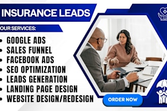 generate life insurance leads, health insurance, medicare leads, sales funnels