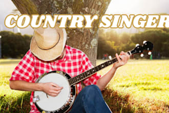 be your alt country male singer custom song love song rock folk song country pop