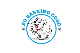 design mascot pet and barking good logo