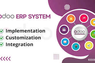 implement, setup all modules of odoo erp